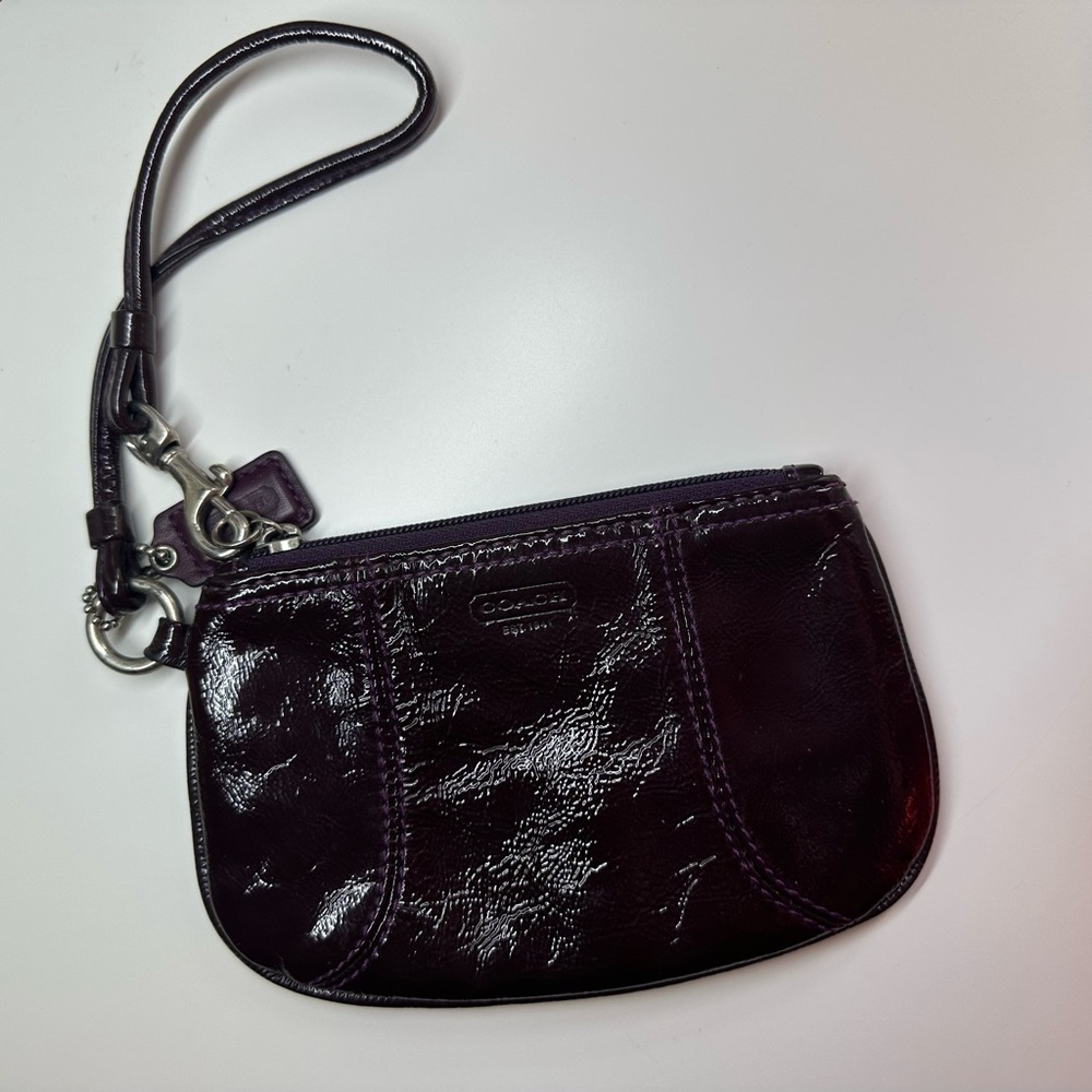 Coach Purple Wristlet